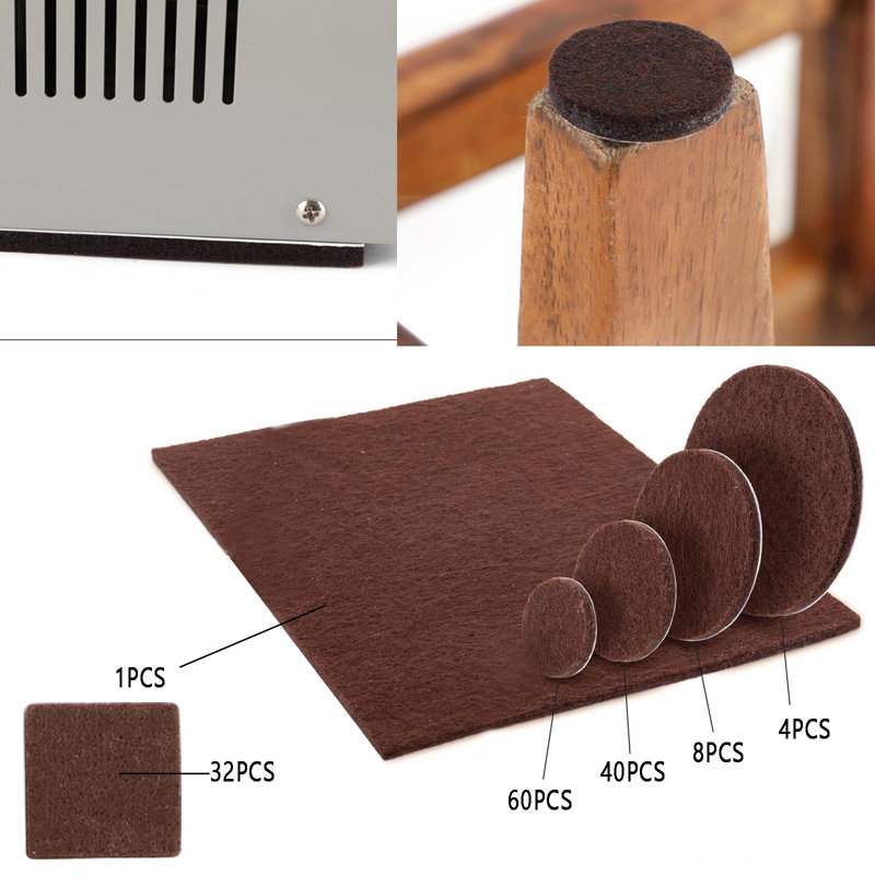 Topteng 145Pcs Furniture Pads Chair Leg Floor Protectors Felt Pads